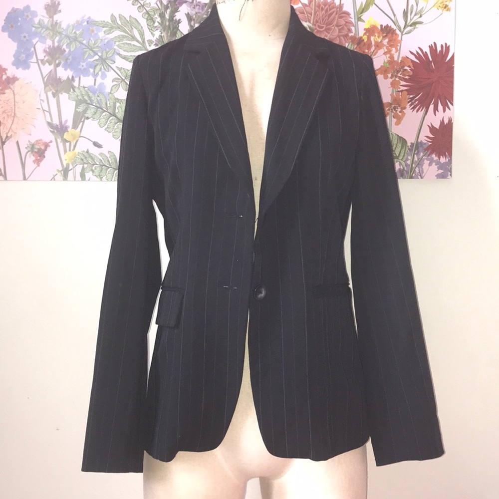 Striped Black Blazer